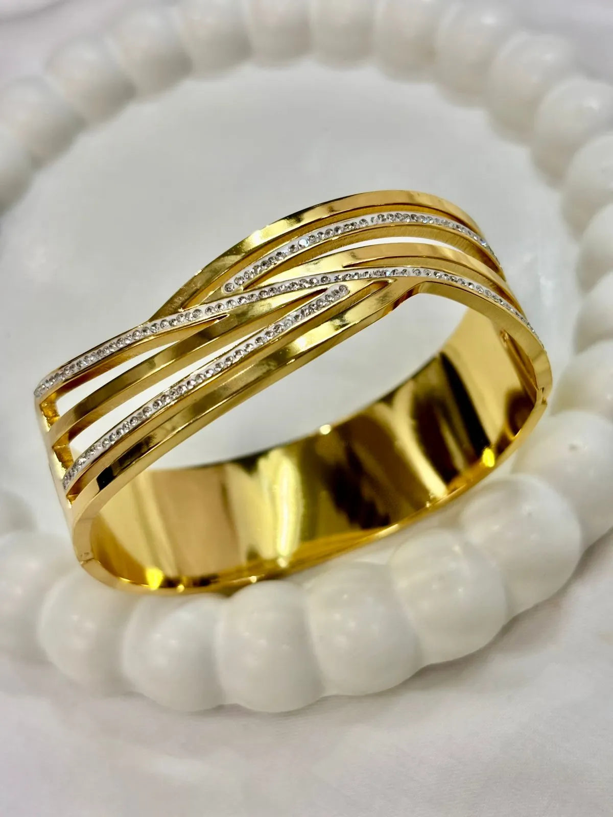 Golden Wave Diamond Kada