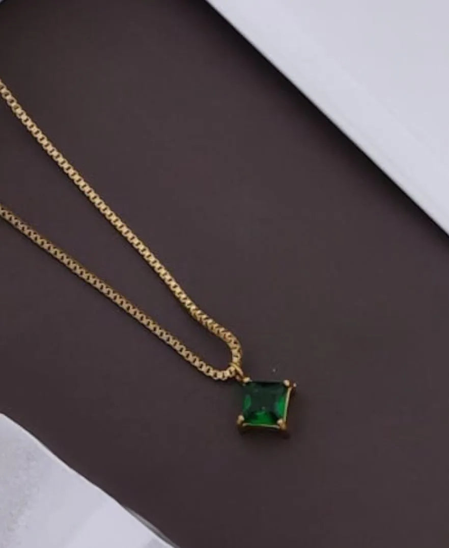 Green Gem Pendant Necklace
