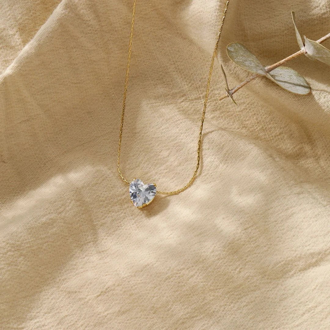 Lumina Heart Solitaire Necklace