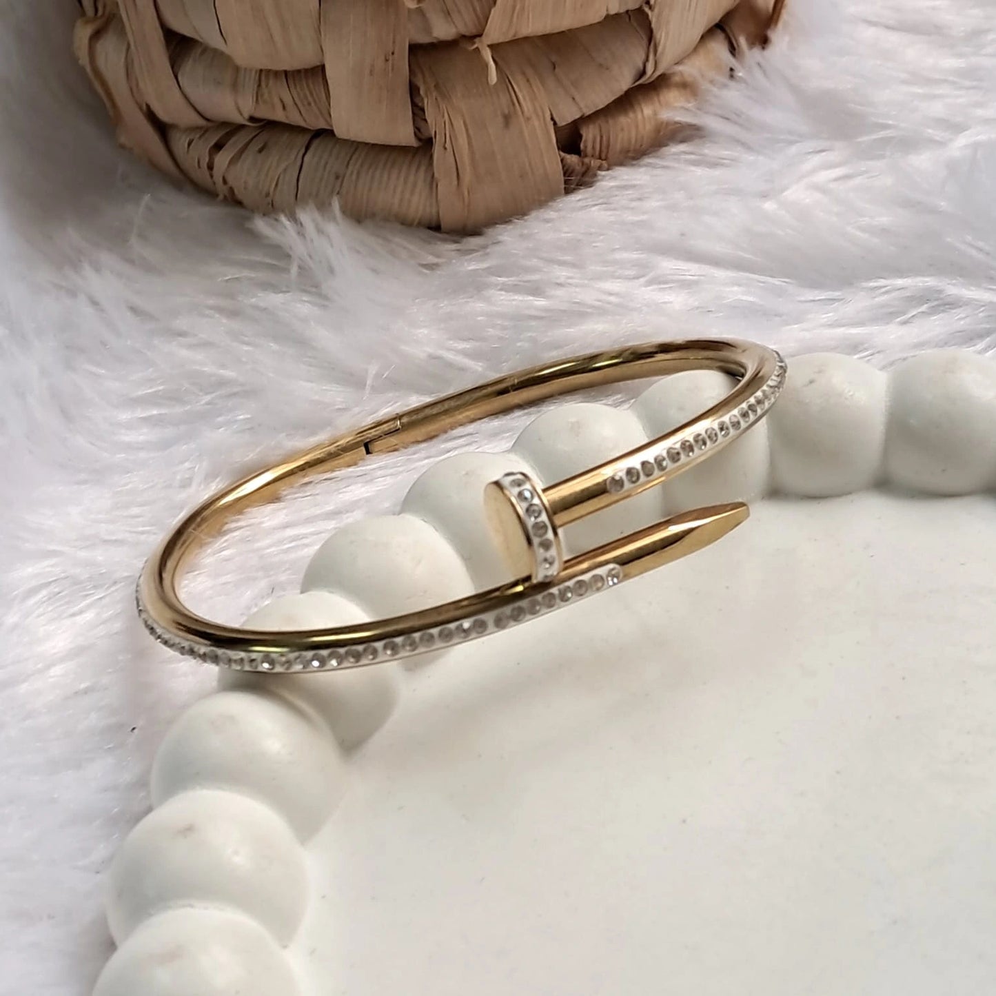Luxury Nail Crystal Gold Kada