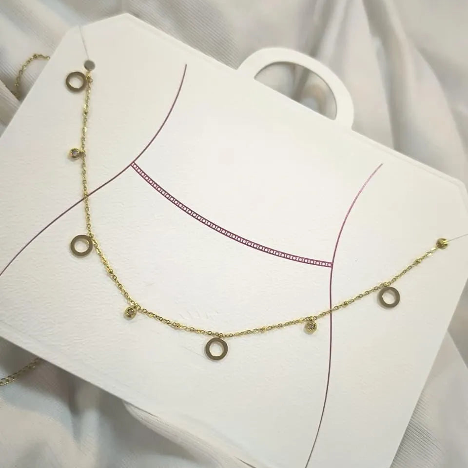 Minimal Circle Charm Gold Waist Chain