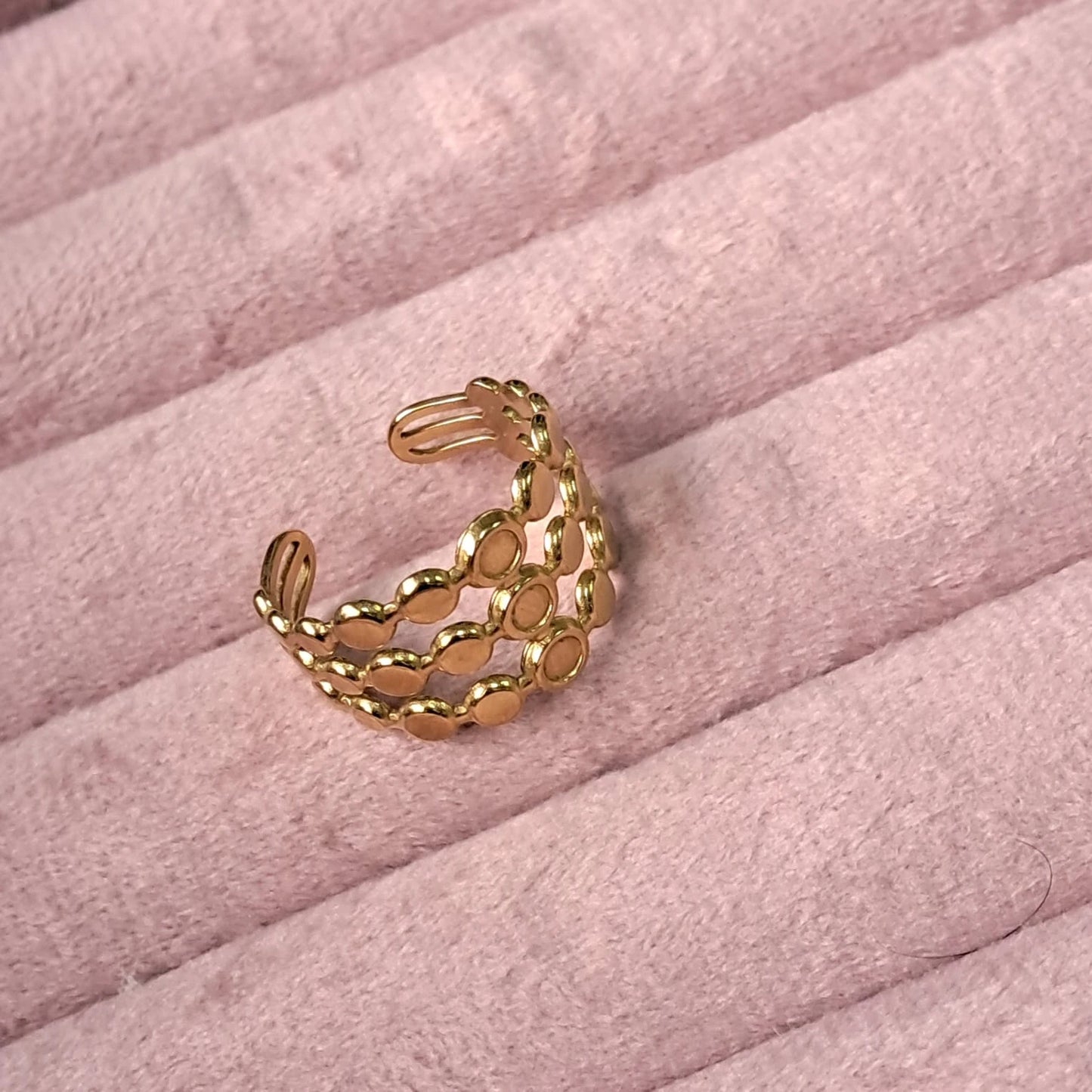 Multi Disc Open Band Ring