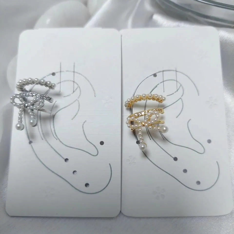 Elegant Pearl Earrings Silver & Gold
