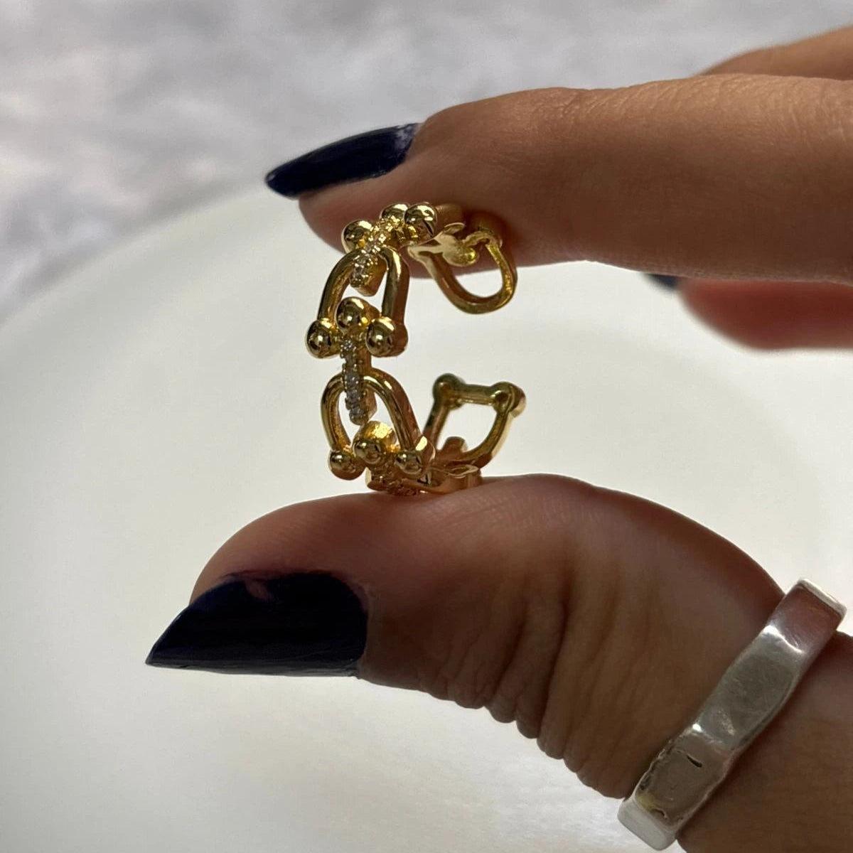 Regalia Link Crystal Ring