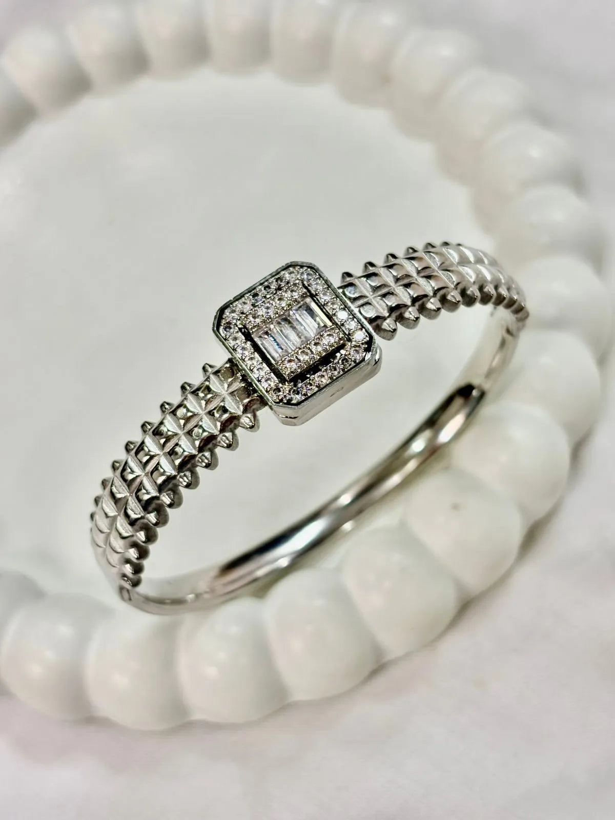 Silver Radiant Diamond Kada