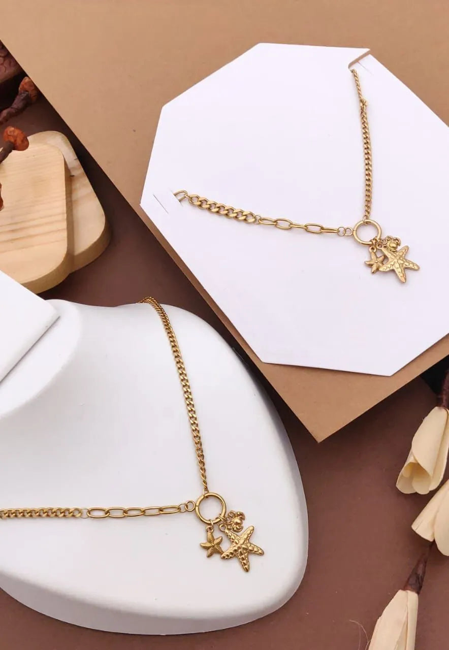 Starfish Charm Gold Necklace