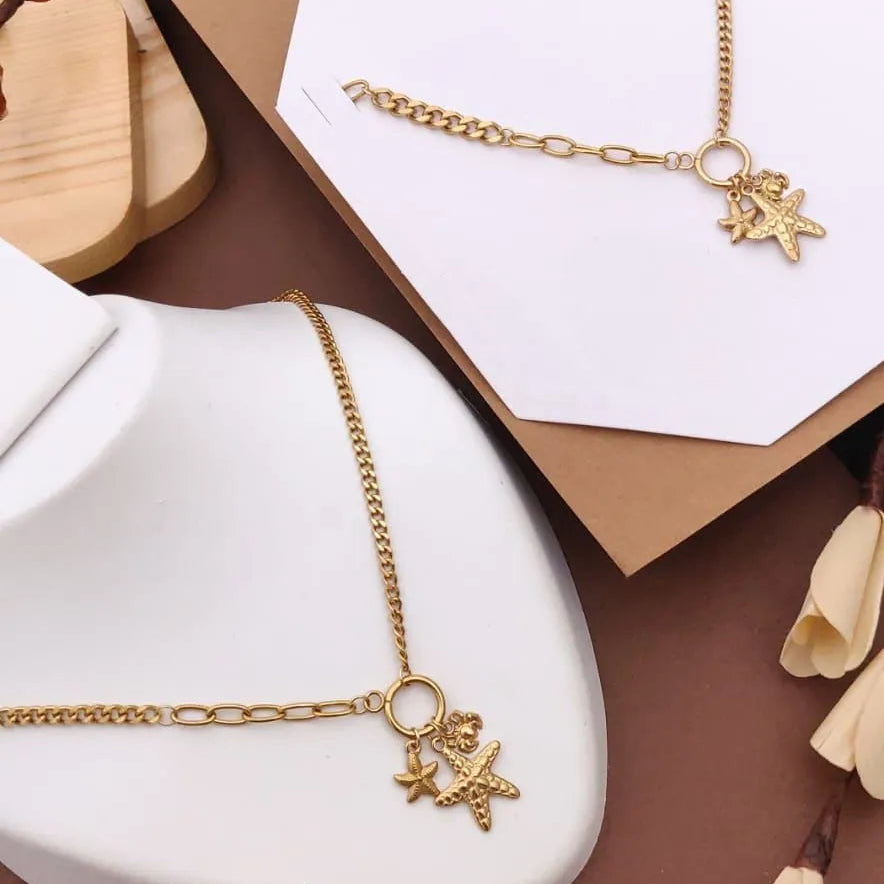 Starfish Charm Gold Necklace