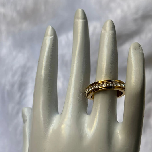 Golden Layered Elegance Anti-Tarnish Ring