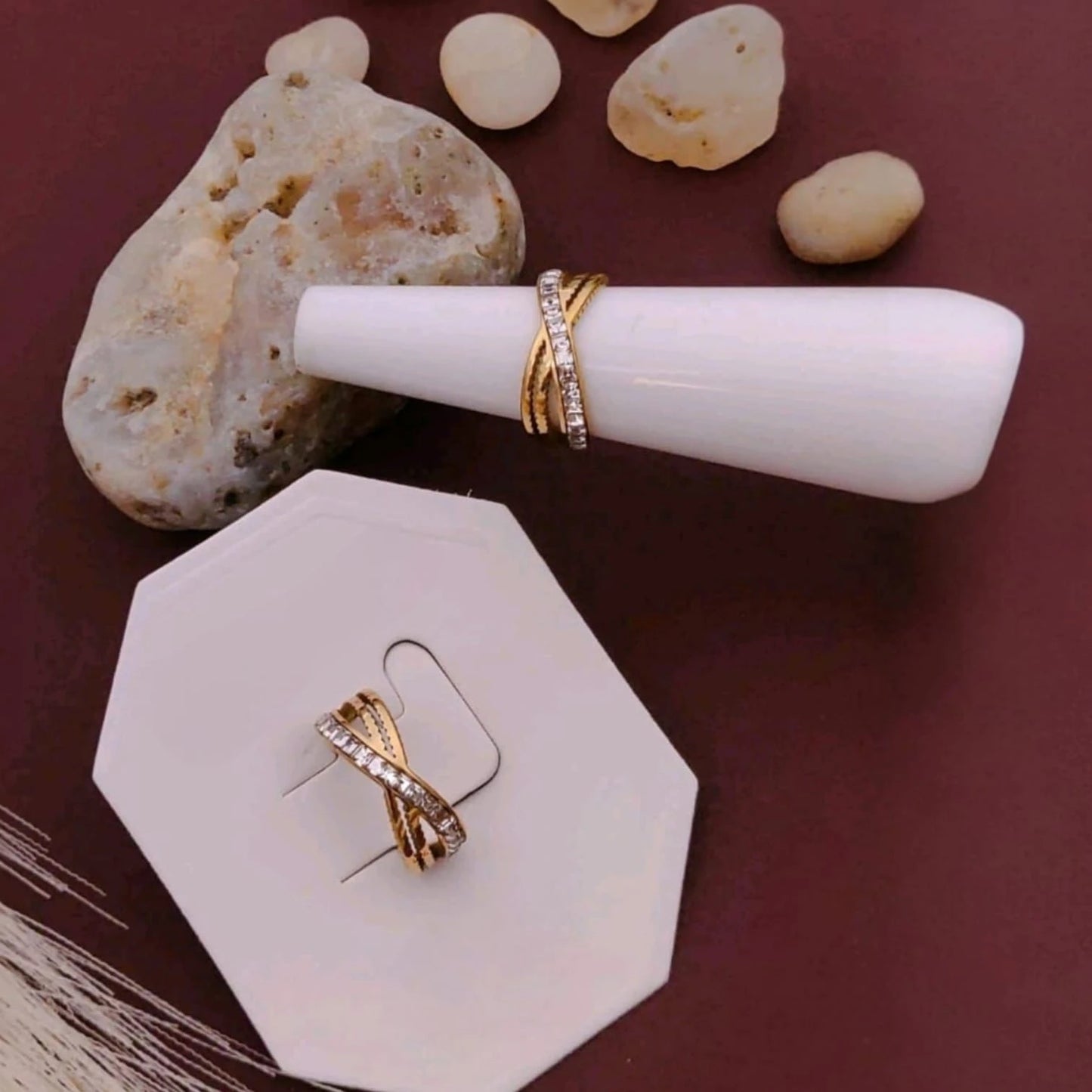 Twilight Crisscross Gold Ring