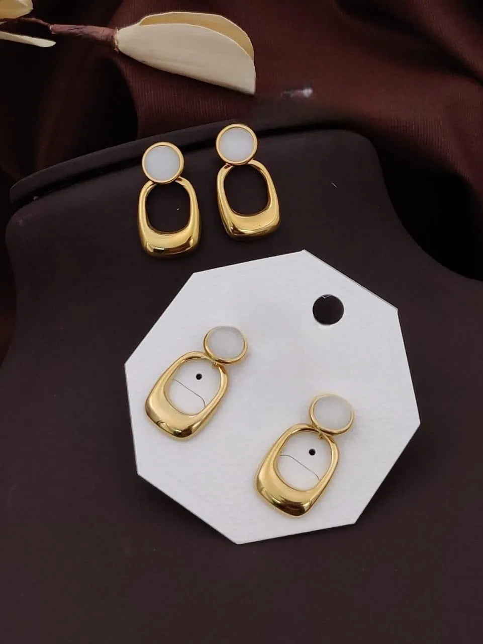 Elegant Round Top Drop Earrings