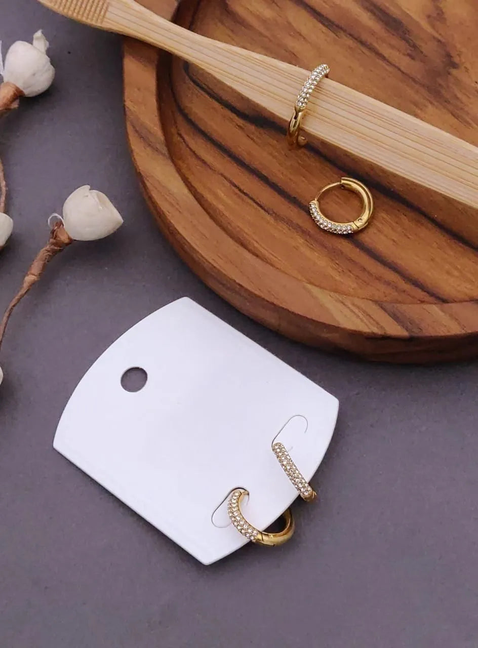 Mini Crystal Hoop Earrings