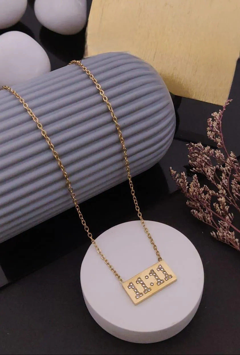 11:11 Gold Charm Necklace