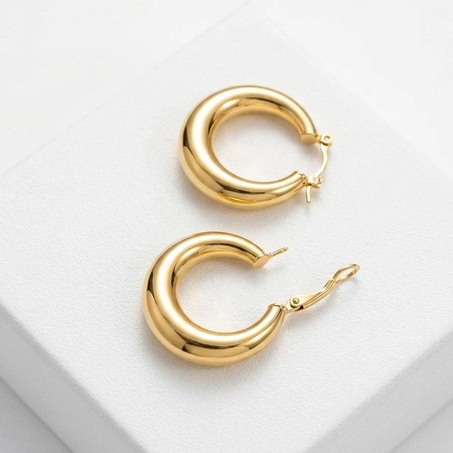 Aurelia Classic Gold Hoop Earrings
