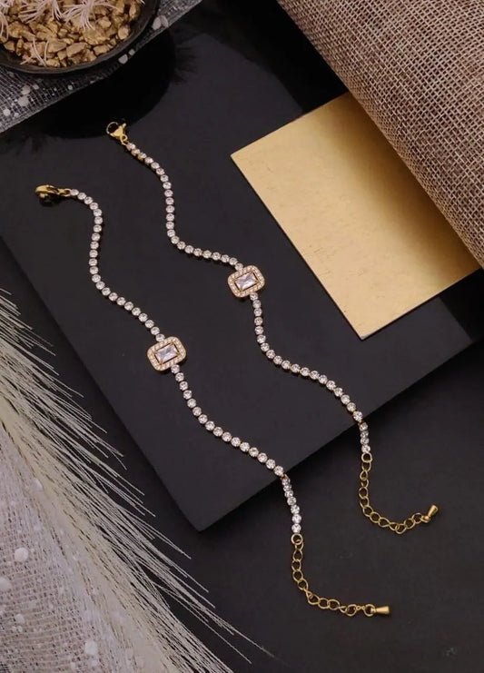 Radiant Diamond Gold Anti-Tarnish Bracelet