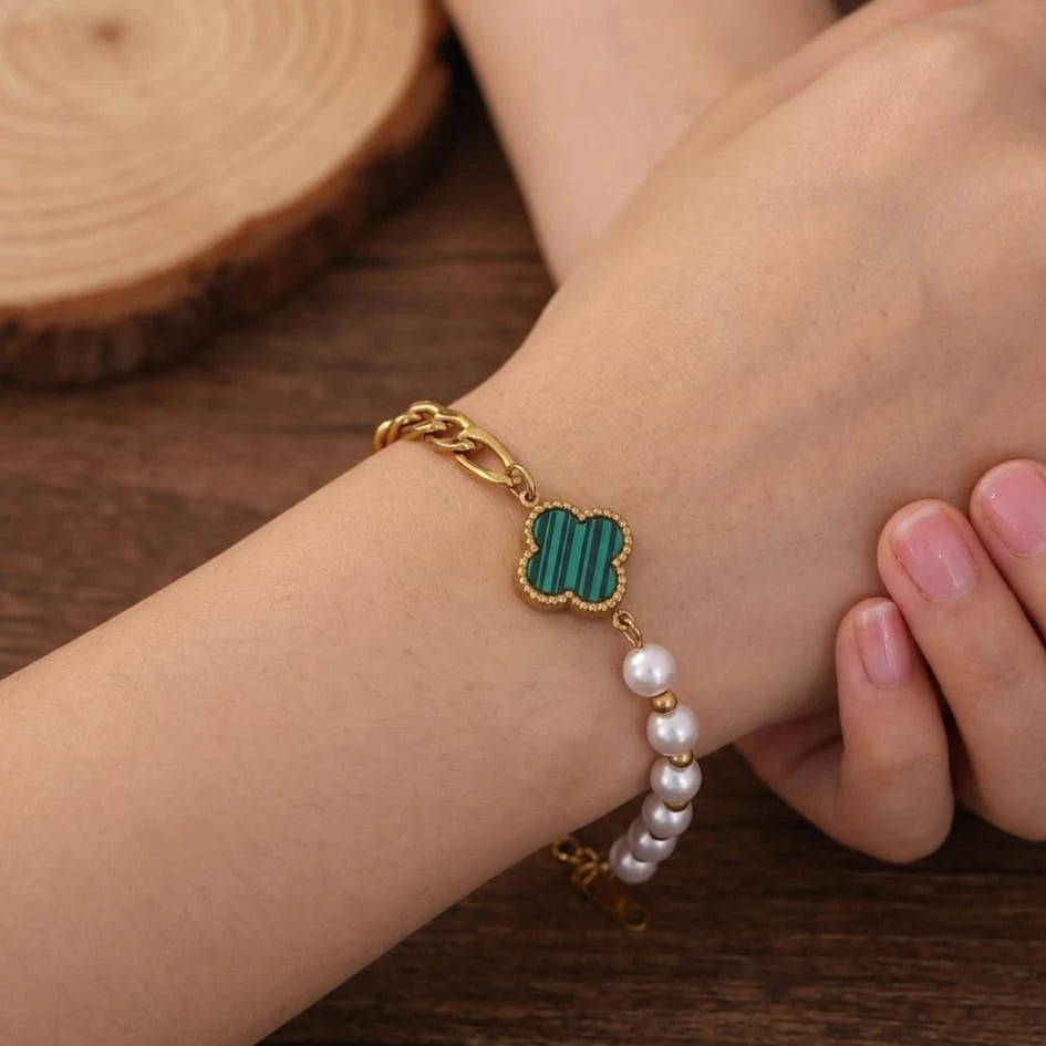 Brecelet U Pearl Clover Charm