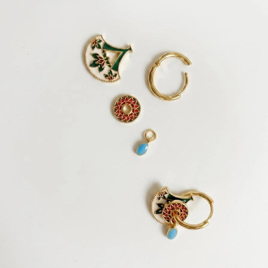 Celeste Charm Hoop Set