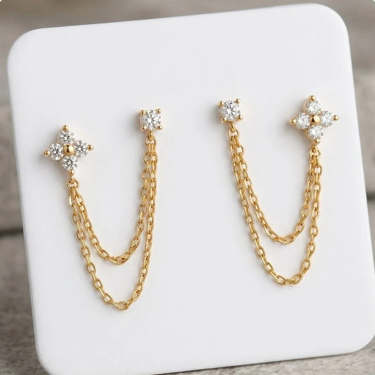 Celeste Double Chain Ear Piercing