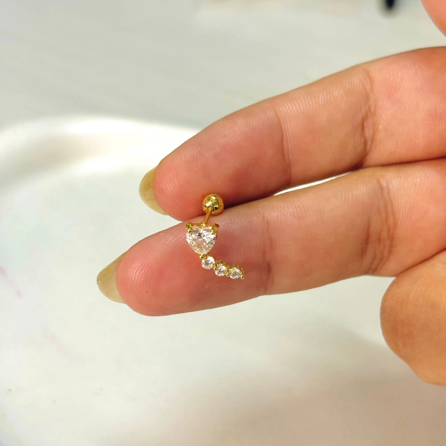 Celestia Heart Ear Piercing