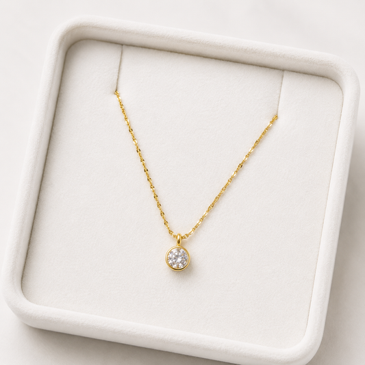 Lumina Solitaire Pendant Necklace