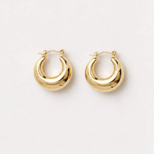 Classic Luna Gold Hoop Earrings