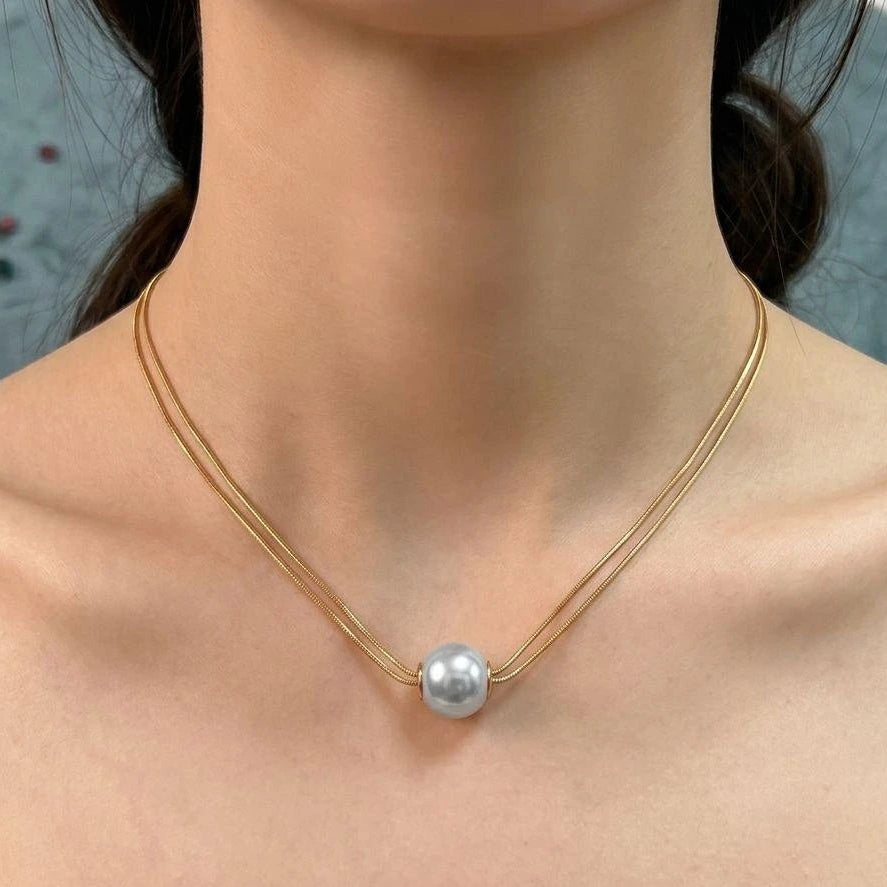 Classic Pearl Choker Necklace