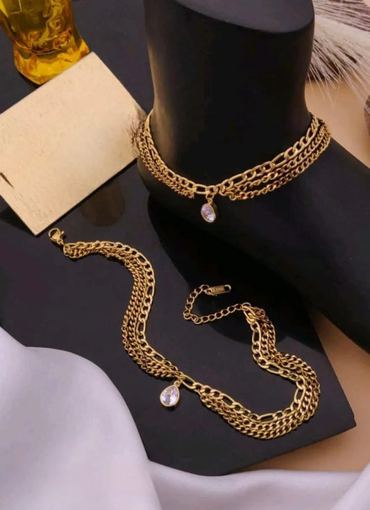 Dazzling Gold Chain Anklet