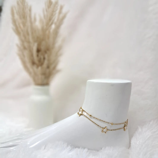 Gold Star Anklet