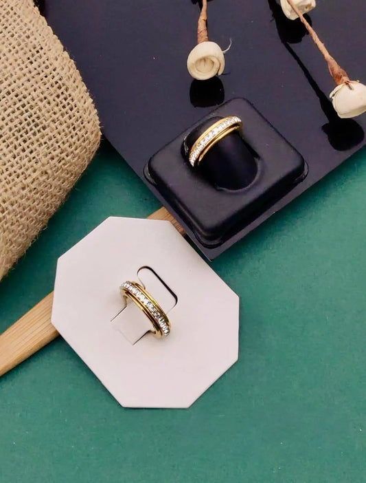 Golden Layered Elegance Anti-Tarnish Ring