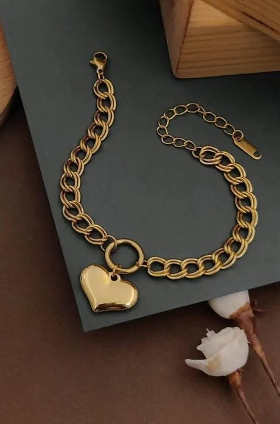 Heart Gold Anti-Tarnish Bracelet