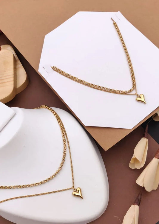 Heart Gold Pendant Necklace
