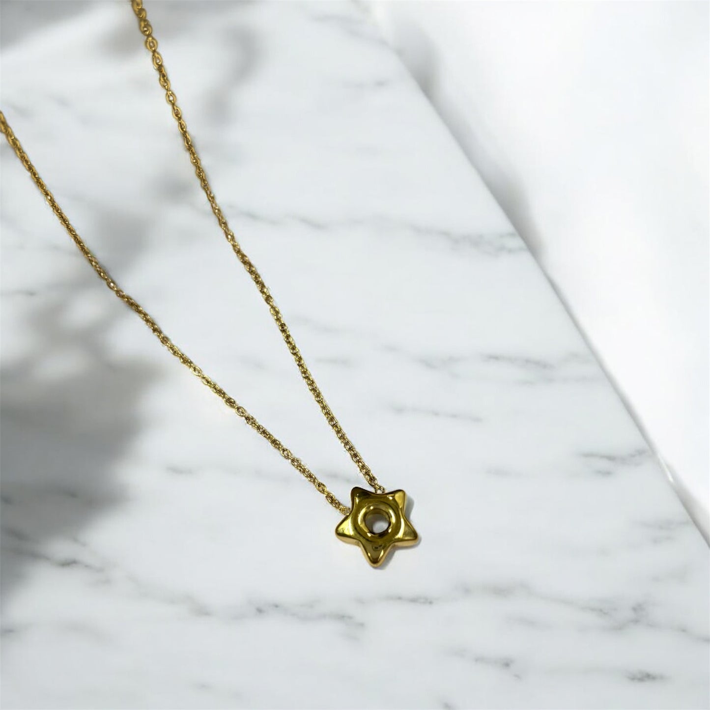 Gold-Plated Star Pendant Necklace – Celestial & Minimalist