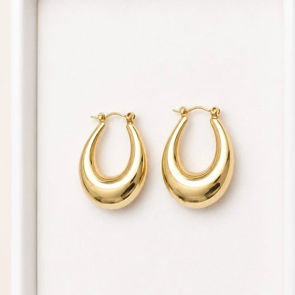 Lunara Bold Gold Hoop Earrings