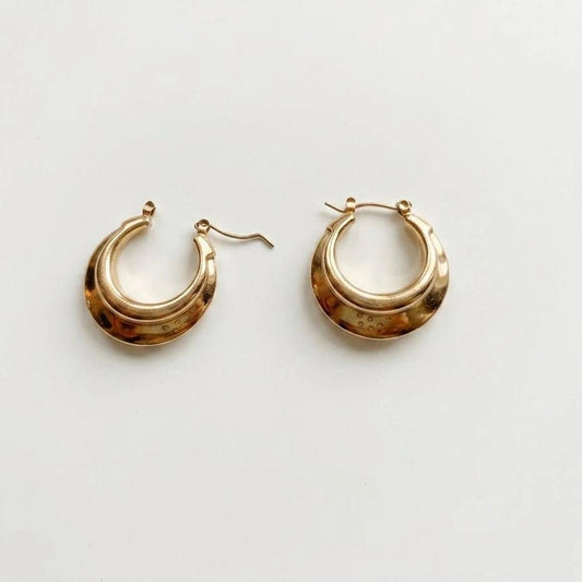 Lunessa Vintage Gold Hoop Earrings