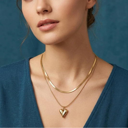Luxe Heart Layered Necklace