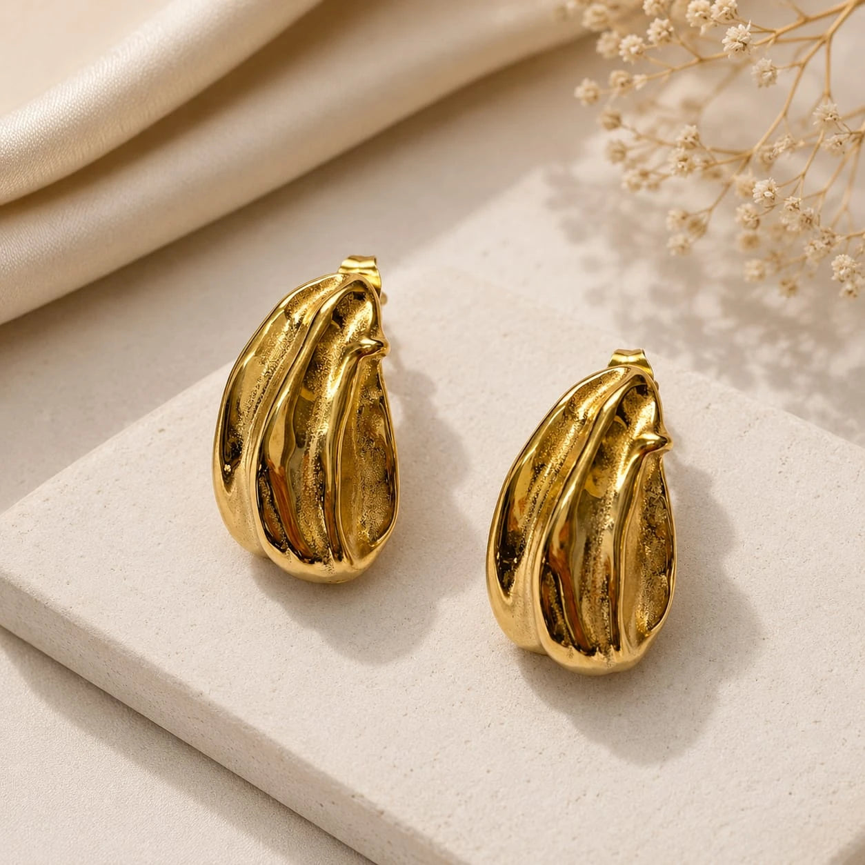 Luxe Sculpted Gold Earrings