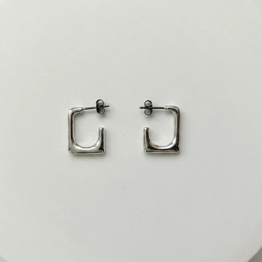 Modern Edge Square Hoops
