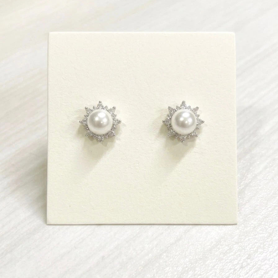 PearlNova Starburst Pearl Stud Earrings