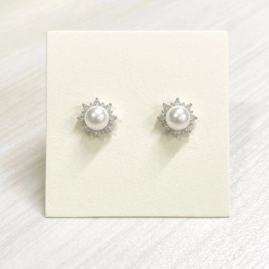 PearlNova Starburst Pearl Stud Earrings