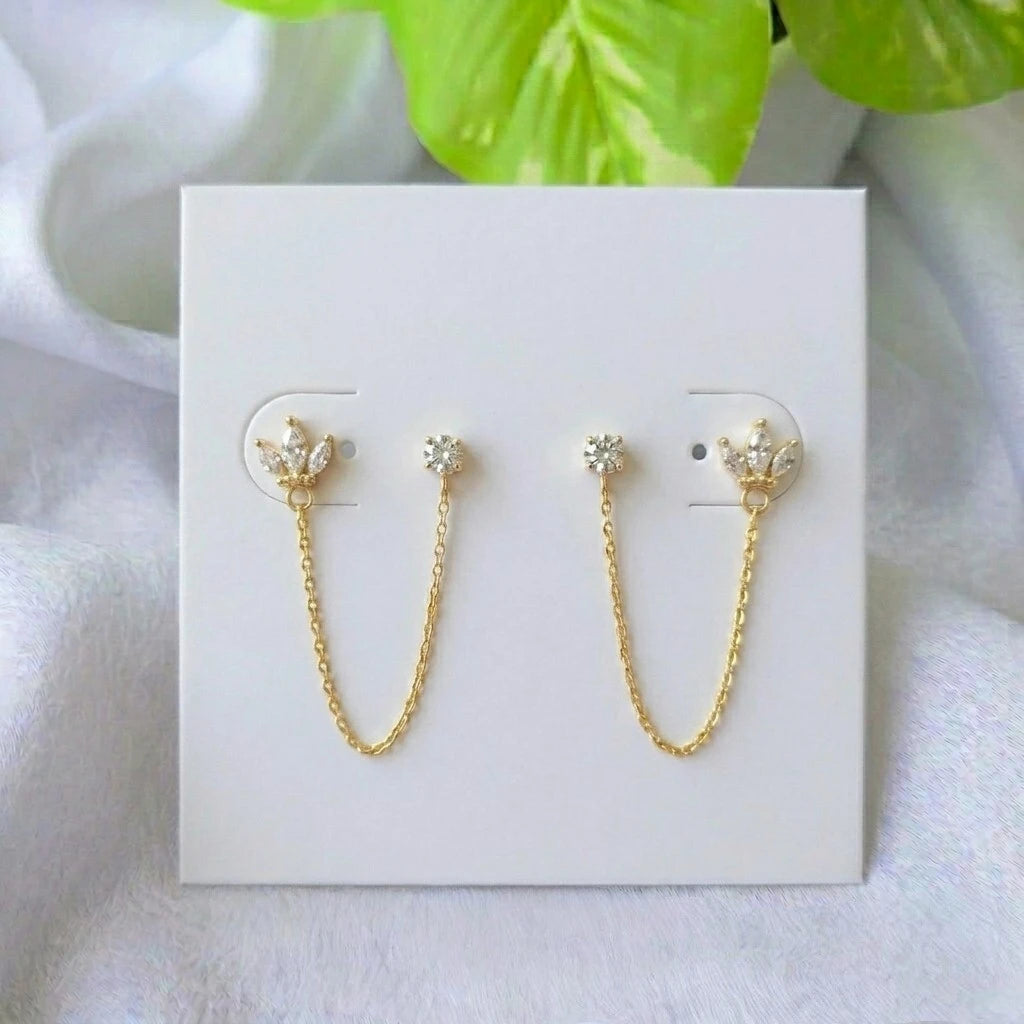 Radiant Crown Chain Ear Piercing