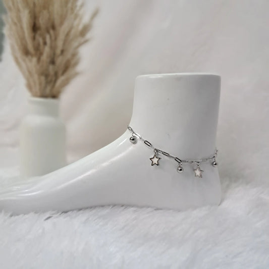 Silver Star Anklet