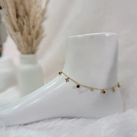 Star Gemstone Anklet
