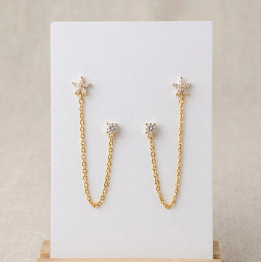 Twinkle Star Chain Ear Piercing