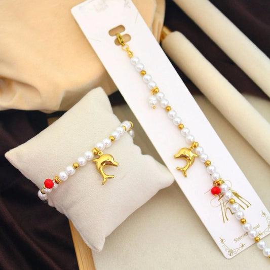 Velora Dolphin Pearl Bracelet