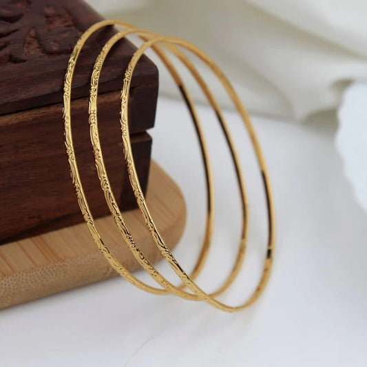 Vintage Grace Engraved Bangles (3SET)