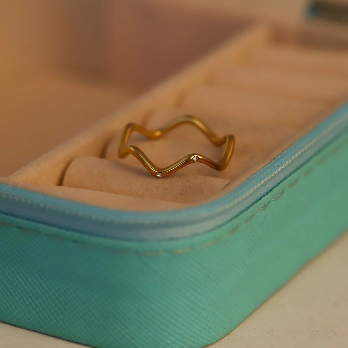 AureWave Gold Statement Ring