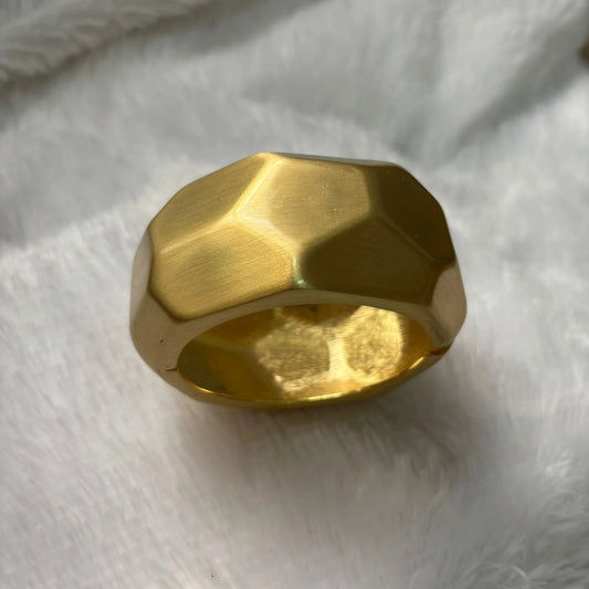 Facet Crown Satin Gold Kada