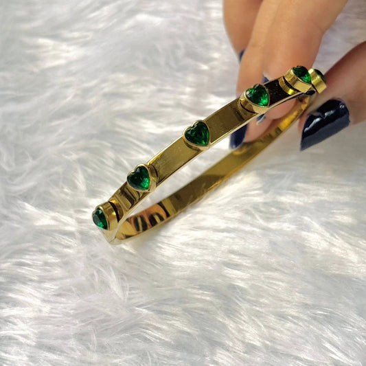 Emerald Heartline Gold Kada