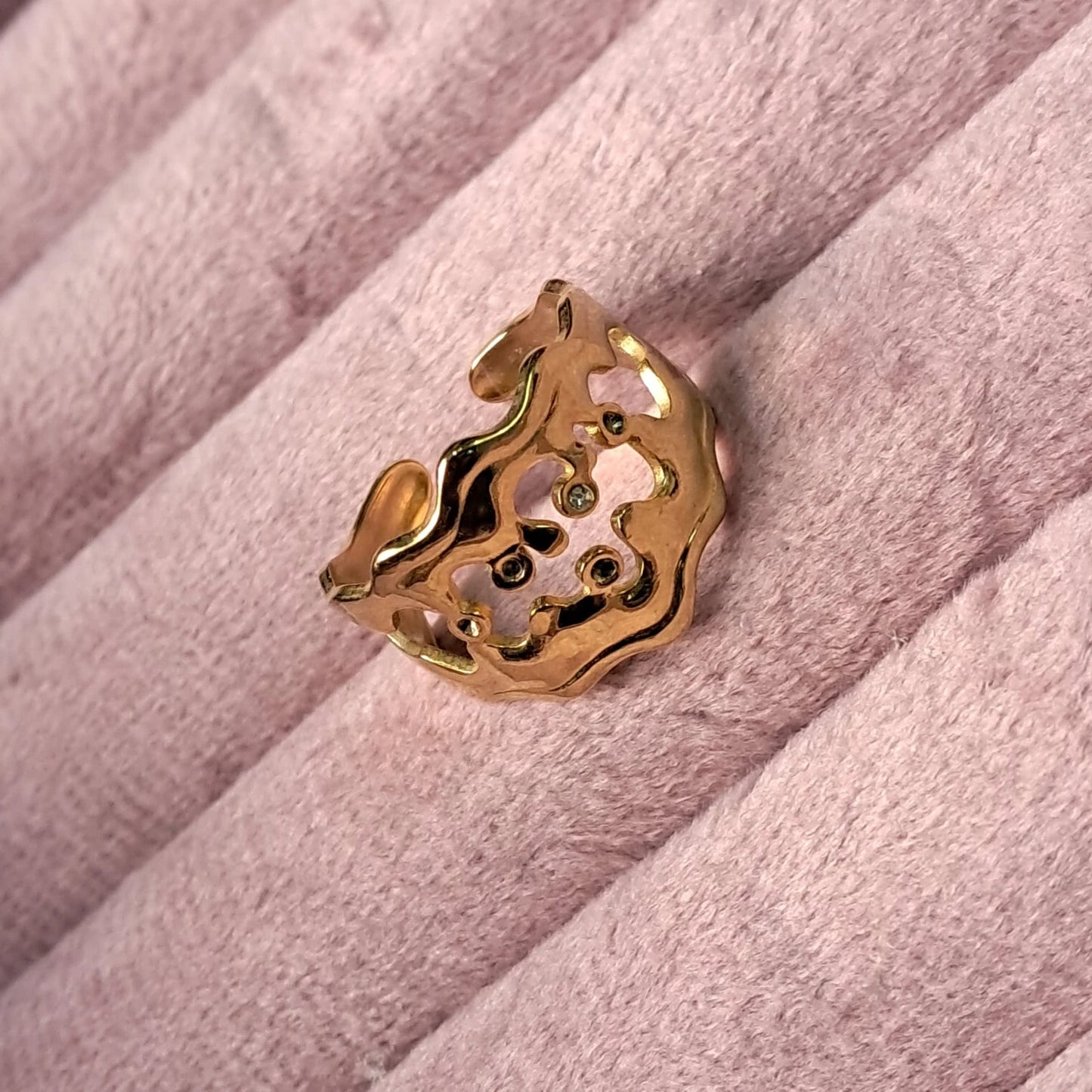Aura Melt Gold Statement Ring
