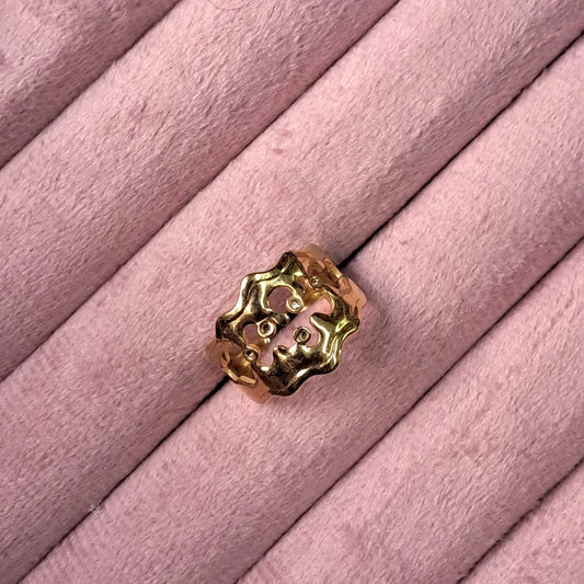 Aura Melt Gold Statement Ring