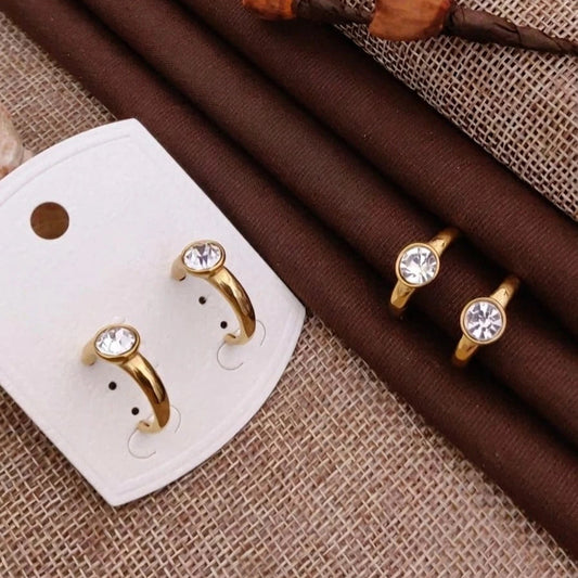 Crystal Glow Minimal Hoop Earrings